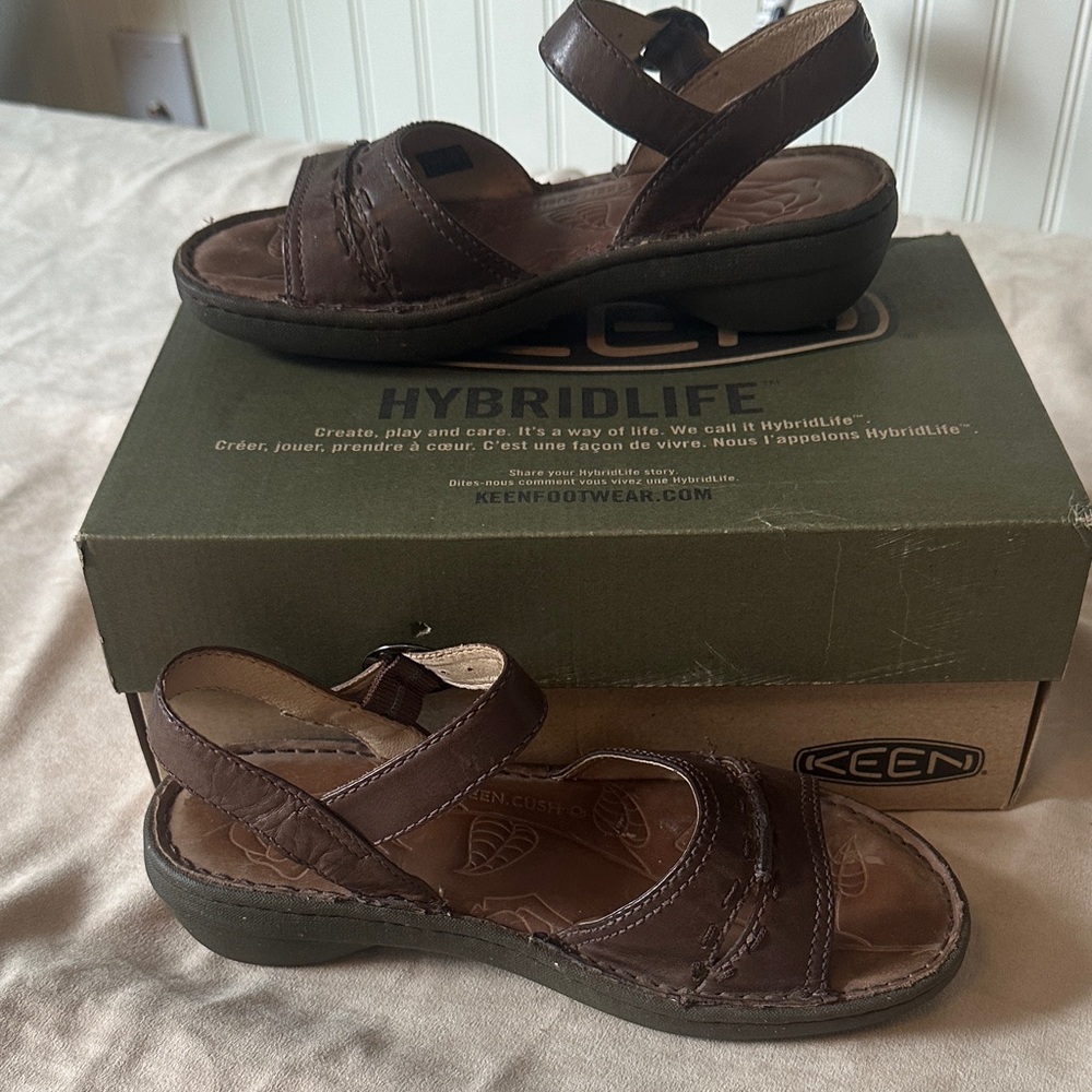 Keen Brown Leather Sandals with Adjustable Straps - Picture 5 of 10